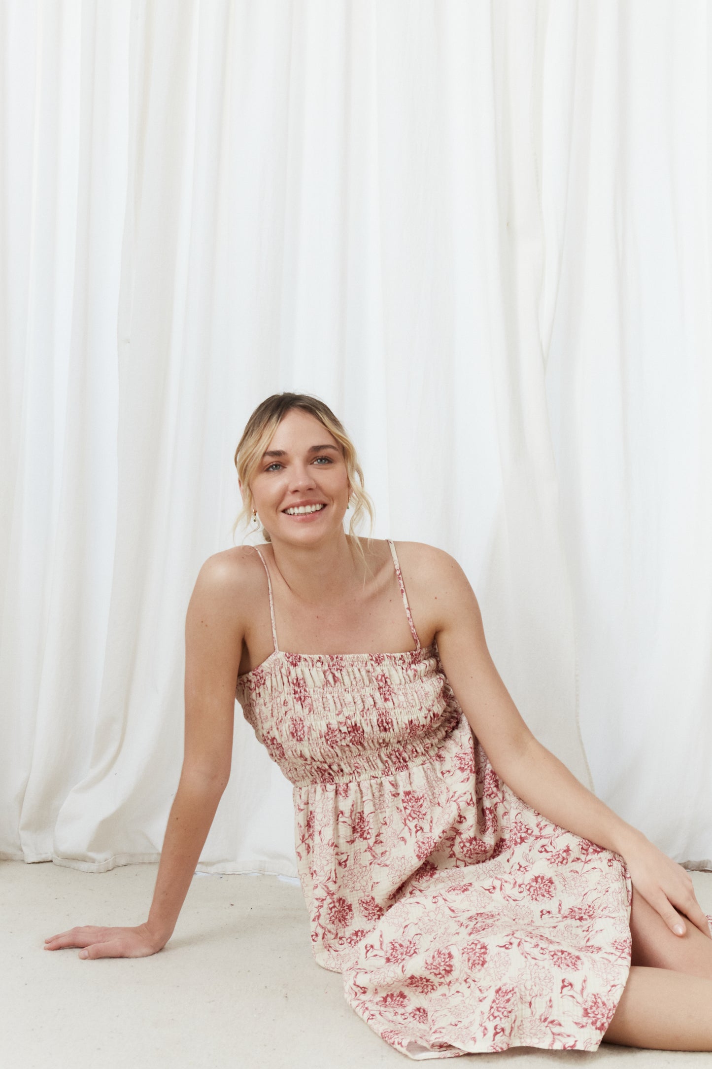 Peony Wine Dress - New in